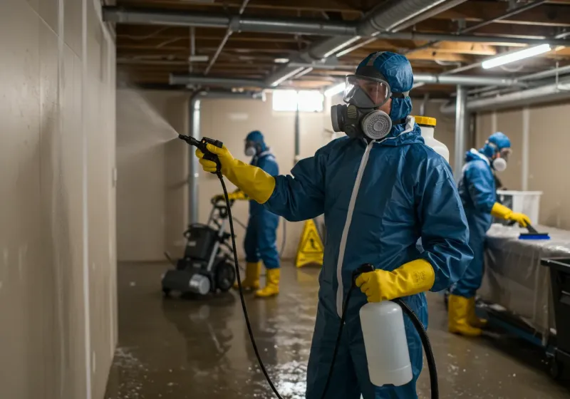 Basement Sanitization and Antimicrobial Treatment process in Wyoming, MN