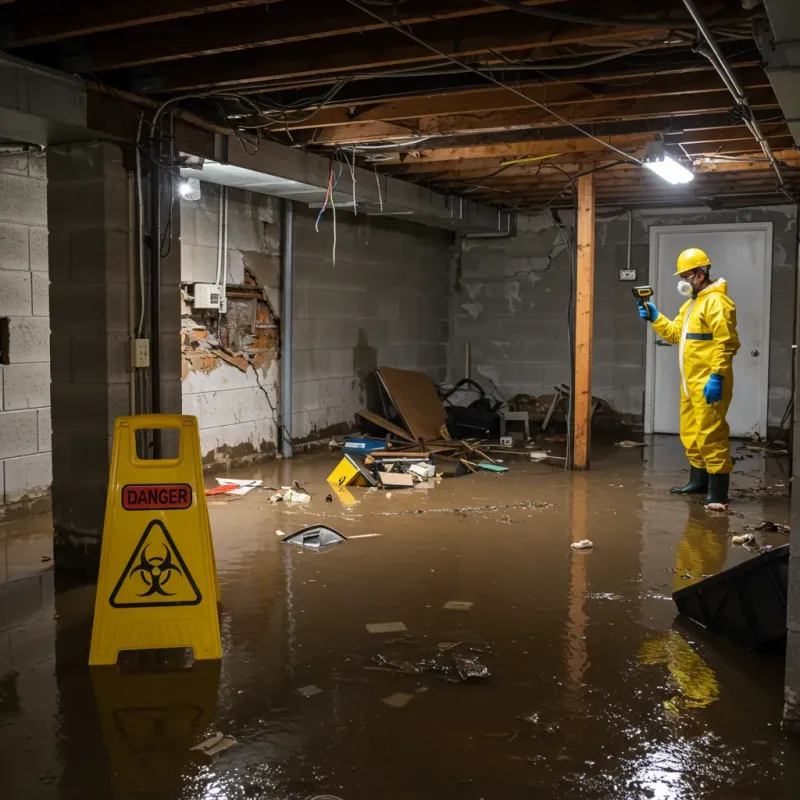 Flooded Basement Electrical Hazard in Wyoming, MN Property