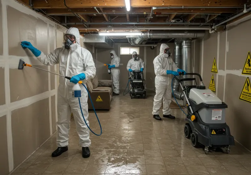 Basement Moisture Removal and Structural Drying process in Wyoming, MN